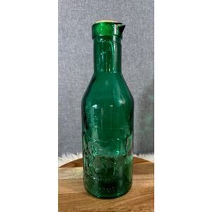 Vintage Rare Emerald Green Milk Bottle